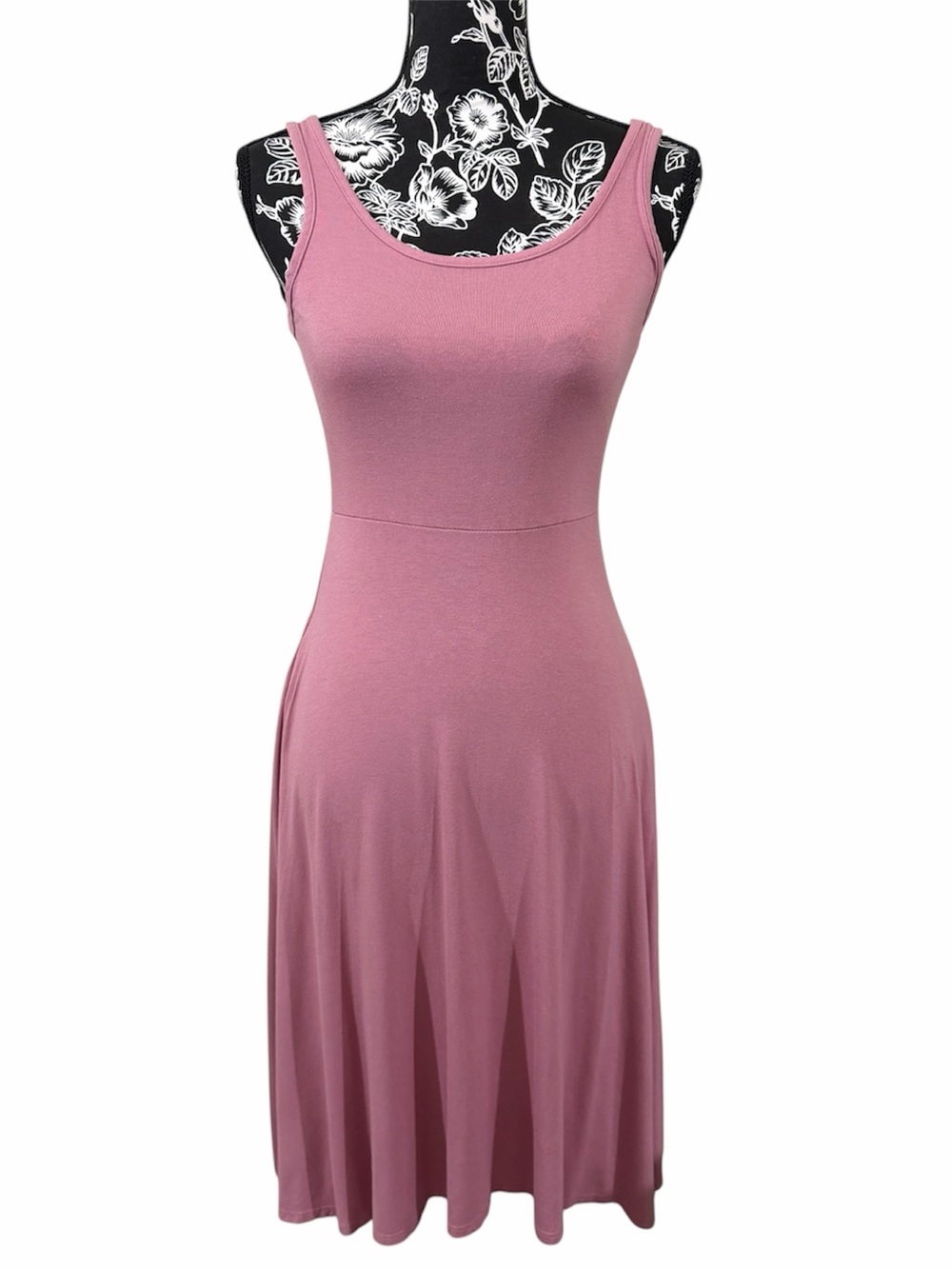 Olivia Rae Mauve Scoop Neck Sleeveless Dress